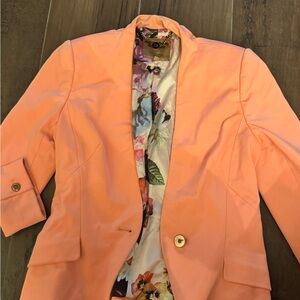 Ted Baker Peach Blazer with Floral Interior